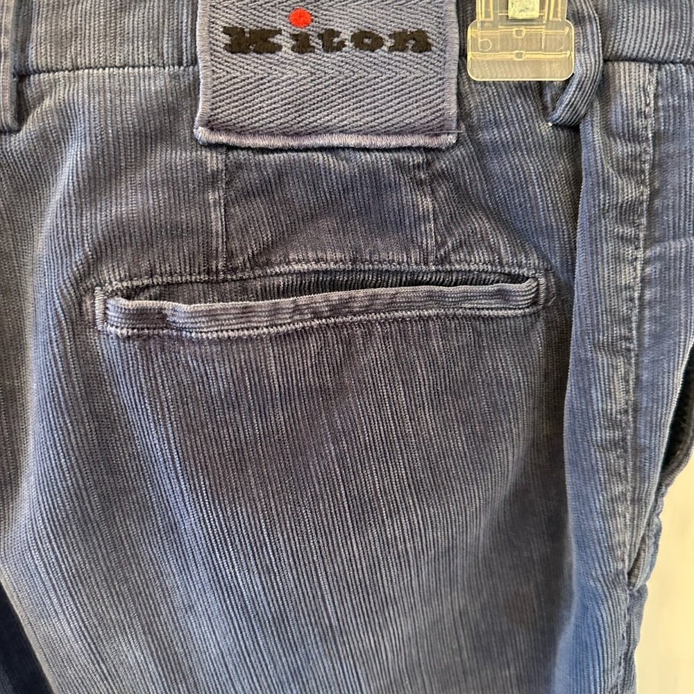 Kiton Gray Corduroy Trousers